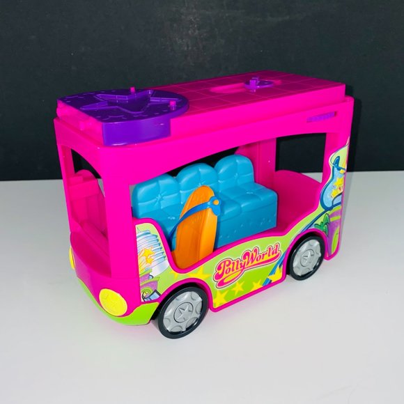 Polly World Rockin Tour Bus Pretend Play Vehicle Kids Playset Toy - Picture 4 of 9